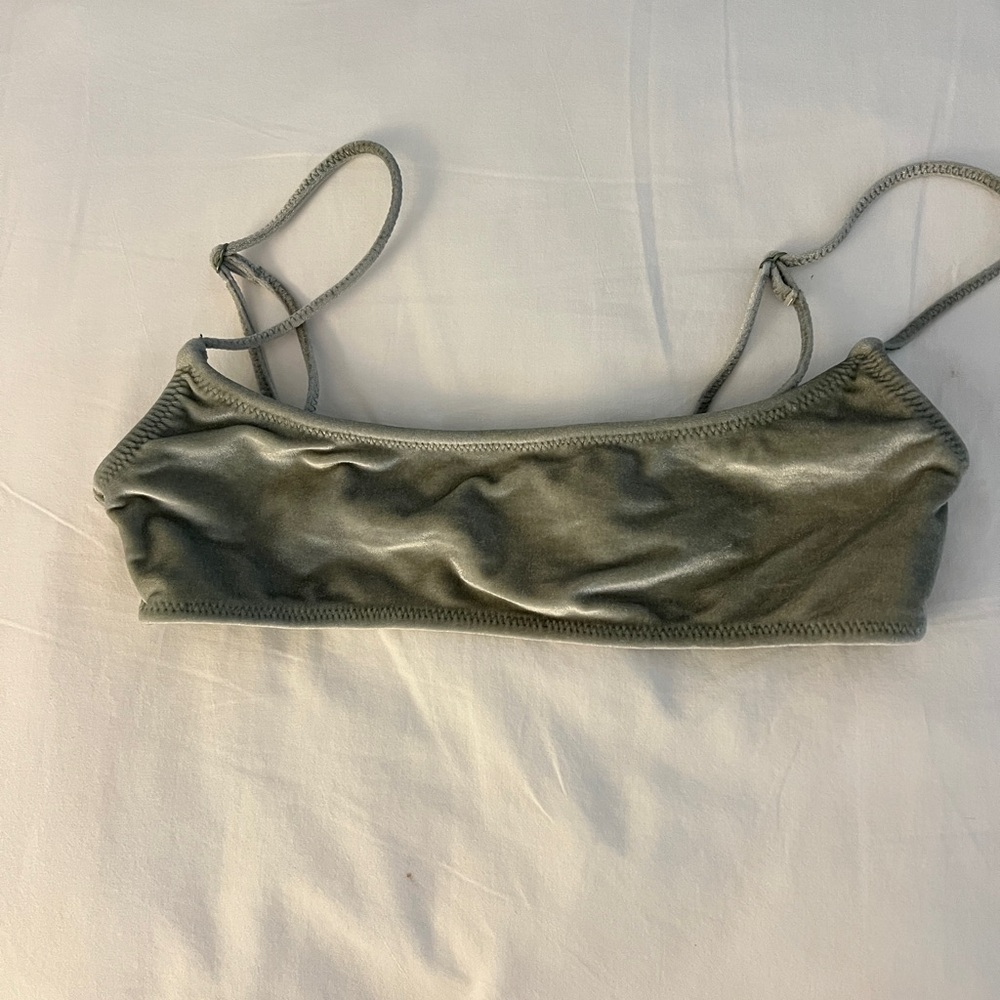 Green Triangle bikini top